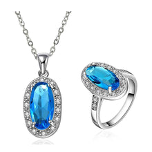 Best Gift Platinum Plated ruby jewellry sapphire meet you that day N+R display jewelry sets floating charmsFBLS 41 ELY