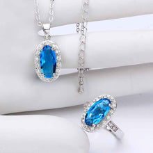 Best Gift Platinum Plated ruby jewellry sapphire meet you that day N+R display jewelry sets floating charmsFBLS 41 ELY