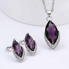 Best Gift Platinum Plated ruby jewellry violet watching your eye N+E display jewelry sets floating charmsFBLS 18 ELY