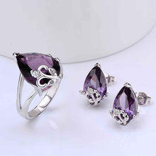 Best Gift Platinum Plated ruby jewellry violetta love became together R+E display jewelry sets floating charmsFBLS 11 ELY