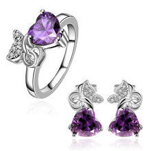 Best Gift Platinum Plated ruby jewellry violetta so beauty shine R+E display jewelry sets floating charmsFBLS 39 ELY