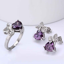 Best Gift Platinum Plated ruby jewellry violetta so beauty shine R+E display jewelry sets floating charmsFBLS 39 ELY