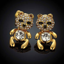 Best Gifts girl jewerly 18K Gold Plated Earing panda crystal stud earrings brincos SMTPE965 ELY