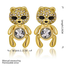 Best Gifts girl jewerly 18K Gold Plated Earing panda crystal stud earrings brincos SMTPE965 ELY