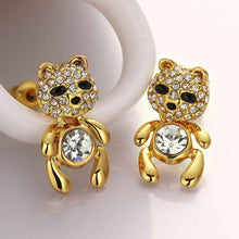 Best Gifts girl jewerly 18K Gold Plated Earing panda crystal stud earrings brincos SMTPE965 ELY