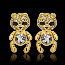 Best Gifts girl jewerly 18K Gold Plated Earing panda crystal stud earrings brincos SMTPE965 ELY