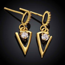 Best Gifts girl jewerly 18K Gold Plated Earing sharp knife drop earrings brincos SMTPE984 ELY