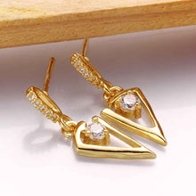 Best Gifts girl jewerly 18K Gold Plated Earing sharp knife drop earrings brincos SMTPE984 ELY