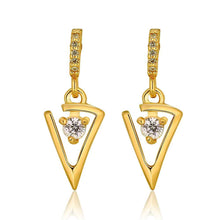 Best Gifts girl jewerly 18K Gold Plated Earing sharp knife drop earrings brincos SMTPE984 ELY