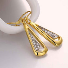 Best Gifts girl jewerly 18K Gold Plated Earing small dangle crystal drop earrings brincos SMTPE983 ELY