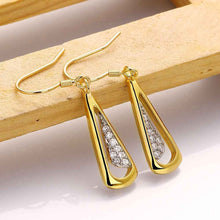 Best Gifts girl jewerly 18K Gold Plated Earing small dangle crystal drop earrings brincos SMTPE983 ELY