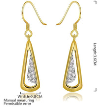 Best Gifts girl jewerly 18K Gold Plated Earing small dangle crystal drop earrings brincos SMTPE983 ELY