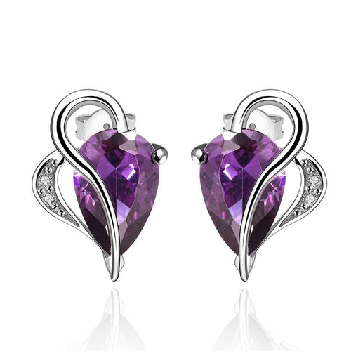 Best friends earings jewelry line purple blood violet stud brincos grandes pendientes earrings women earing FBLE 2 ELY