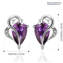 Best friends earings jewelry line purple blood violet stud brincos grandes pendientes earrings women earing FBLE 2 ELY
