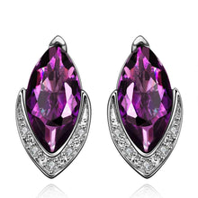 Best friends earings jewelry purple violetta stone stud brincos grandes pendientes earrings women earing FBLE 7 ELY