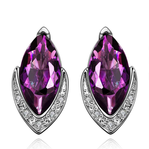Best friends earings jewelry purple violetta stone stud brincos grandes pendientes earrings women earing FBLE 7 ELY