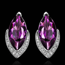 Best friends earings jewelry purple violetta stone stud brincos grandes pendientes earrings women earing FBLE 7 ELY
