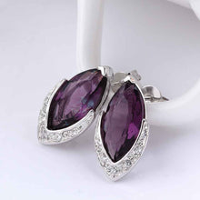 Best friends earings jewelry purple violetta stone stud brincos grandes pendientes earrings women earing FBLE 7 ELY
