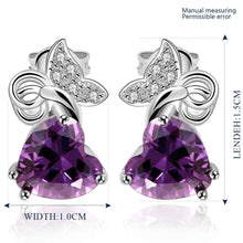 Best friends earings jewelry violet butterfly purple stud brincos grandes pendientes earrings women earing FBLE 1 ELY