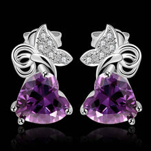 Best friends earings jewelry violet butterfly purple stud brincos grandes pendientes earrings women earing FBLE 1 ELY