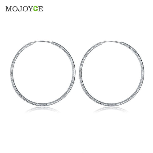 Big Circle Earrings Elegant Silver-plated Earrings 1STL ELY