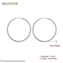 Big Circle Earrings Elegant Silver-plated Earrings 1STL ELY