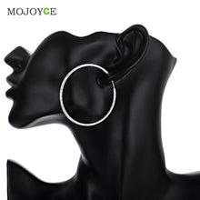 Big Circle Earrings Elegant Silver-plated Earrings 1STL ELY