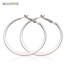 Big Circle Earrings Elegant Silver-plated Nickle 18K Gold Plated Earrings 1STL ELY