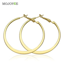 Big Circle Earrings Elegant Silver-plated Nickle 18K Gold Plated Earrings 1STL ELY