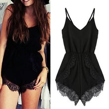 Black Rompers Womens Jumpsuit Lace Shorts Combinaison Femme Playsuit Jumpsuit Bodysuit Women Combinaison Short Femme 1STL ELY