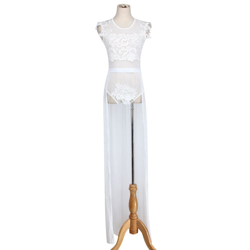 Bodycon Sleeveless Mesh Lace Long Split Womens Jumpsuit Combinaison Femme Sleeveless Slim Playsuit Rompers 1STL ELY