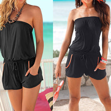 Bohemia Beach Holiday Off Shoulder Jumpsuits Bodysuit Rompers Womens Jumpsuit Combinaison Femme Playsuit Overalls 1STL ELY