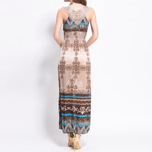 Bohemia Printing Dress Boho Beach Resort Long Dress Vestidos V-neck Lace Hook Flower One Size Women Dress Vestido ELY