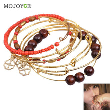 Bohemian Style Lady Retro Multilayer Cross Pendant Pine Bead Alloy Bracelet 1STL ELY