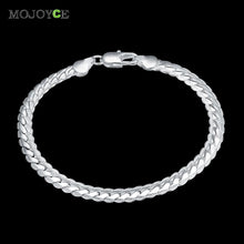 Bracelet Silver Plated Jewelry 5MM Style Bangle Chain Bracelet legant Silver Plated ELY