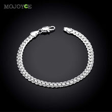 Bracelet Silver Plated Jewelry 5MM Style Bangle Chain Bracelet legant Silver Plated ELY