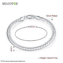 Bracelet Silver Plated Jewelry 5MM Style Bangle Chain Bracelet legant Silver Plated ELY
