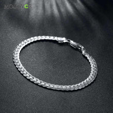 Bracelet Silver Plated Jewelry 5MM Style Bangle Chain Bracelet legant Silver Plated ELY