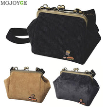 Brand Deisgner Corduroy Clip Shell Bag Mini Shoulder Bag Embroidery Tote Women Bag bolsa feminina ELY