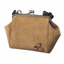 Brand Deisgner Corduroy Clip Shell Bag Mini Shoulder Bag Embroidery Tote Women Bag bolsa feminina ELY