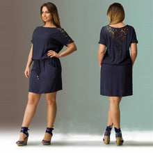 Plus Size Women Floral Lace Dress Style Dresses Casual Short Sleeve Party Mini Dresses Vestidos 1STL ELY