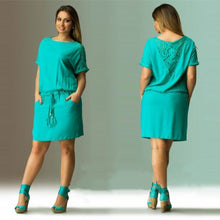 Plus Size Women Floral Lace Dress Style Dresses Casual Short Sleeve Party Mini Dresses Vestidos 1STL ELY