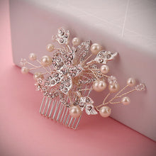 Bride high-end Manual Rhinestone Flower Hair Comb My Hair Adorn Article Exquisite Crystal Hair Jewelry Weeding Hairwears 1STL ELY