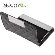 Business ID Credit Name Card Wallet Black Holder Case Unfold Style Hard Leather 1STL ELY