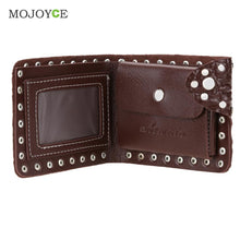 Business PU Leather Men Wallet Short Folding Card Purse Card Holder Coin Pocket Carteira Masculine Multifunction Carteras ELY