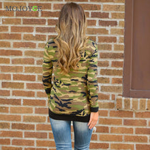 Camouflage Casual Shirt Women Long Sleeve Army Print Pocket Tee Shirt O neck Army T shirt Women Blusa camisas femininas ELY