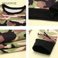 Camouflage Casual Shirt Women Long Sleeve Army Print Pocket Tee Shirt O neck Army T shirt Women Blusa camisas femininas ELY