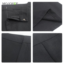 Casual Black Office Lady Pants Women's High Waist Wide Leg Pants Bell-bottoms Flare Pants Trouser ELY