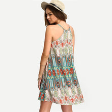 Casual Boho Mini Women Dress Strap Beach Dress Floral Print Tunic Sleeveless Short Chiffon Dress Vestido de renda 1STL ELY