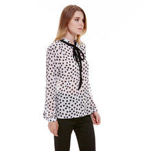 Casual Chiffon Women Blouse Long Sleeve Shirt Women Blusas femininas Women Tops Dot Print Blusa 1STL ELY